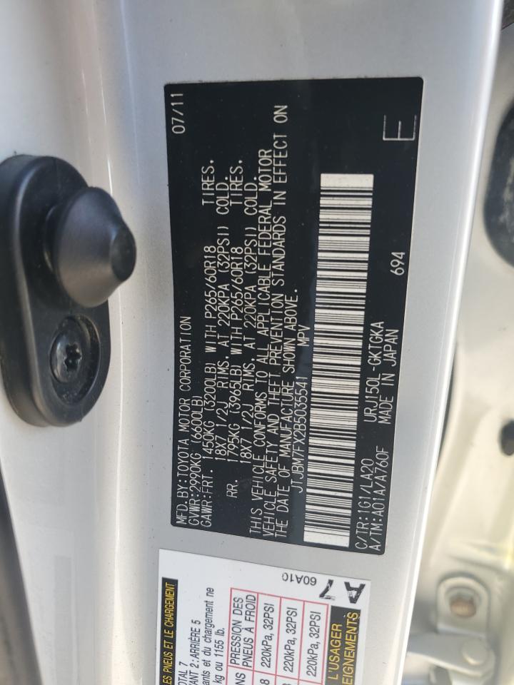 JTJBM7FX2B5035541 2011 Lexus Gx 460