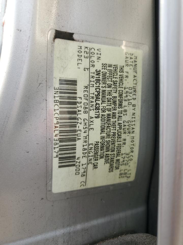 3N1BC1CP9AL438179 2010 Nissan Versa S