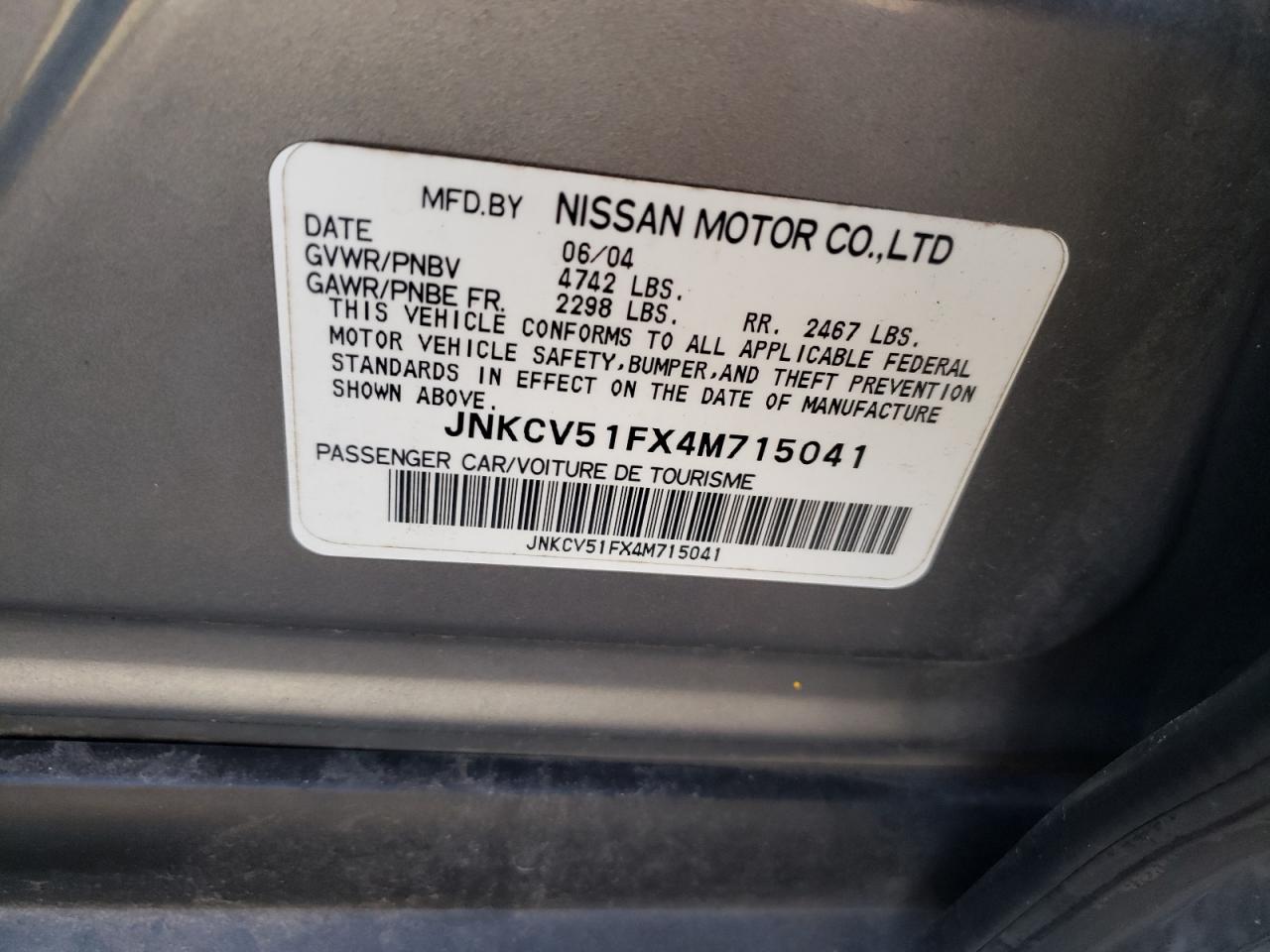 JNKCV51FX4M715041 2004 Infiniti G35