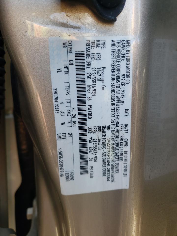 1FADP3F24HL262384 2017 Ford Focus Se
