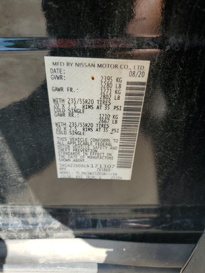 2020 Nissan Murano Platinum VIN: 5N1AZ2DS6LN171307 Lot: 67360204