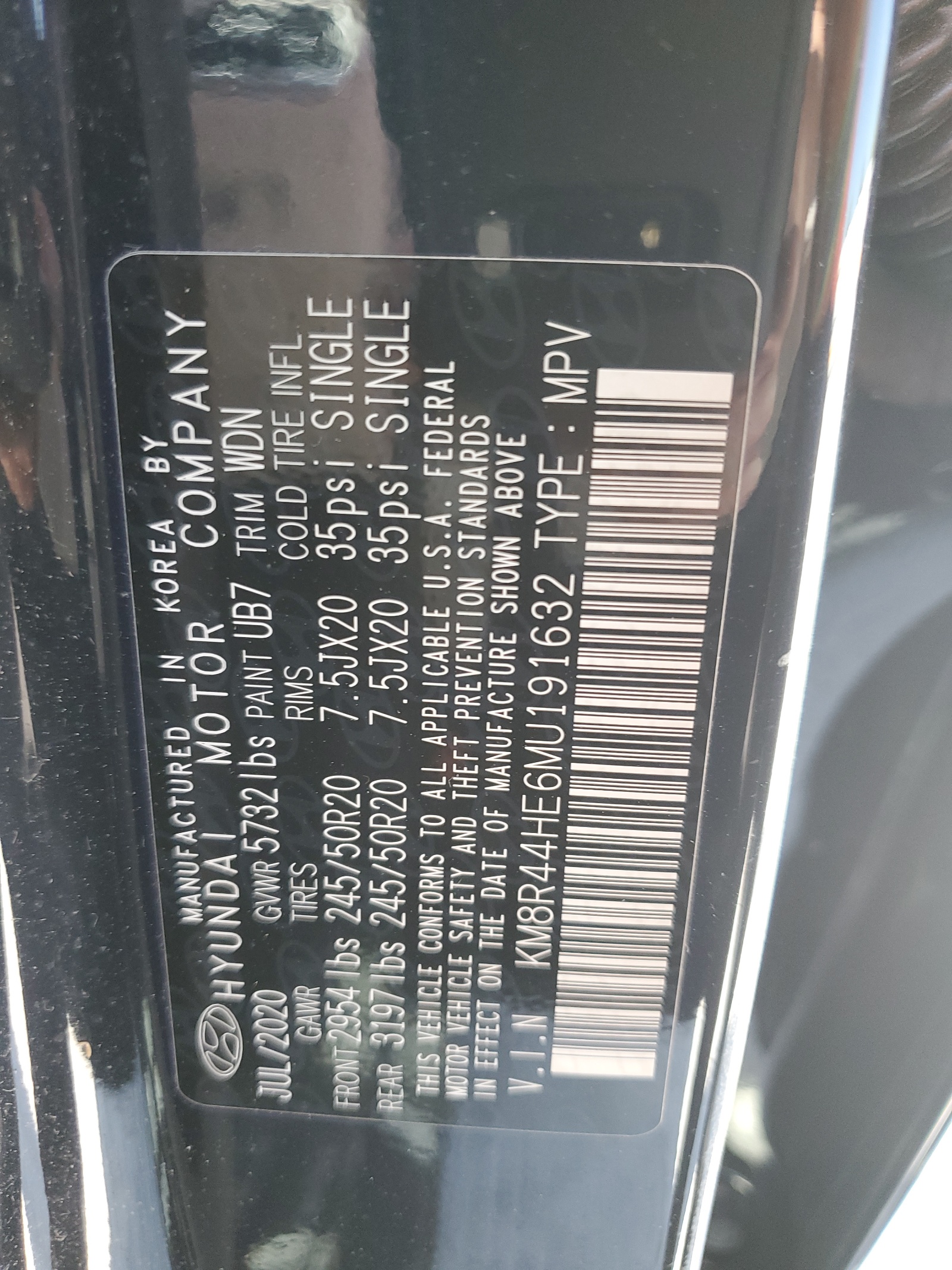 KM8R44HE6MU191632 2021 Hyundai Palisade Sel