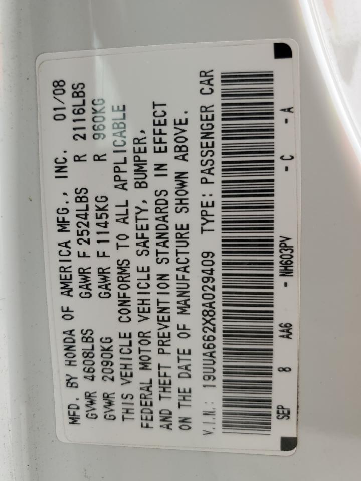 19UUA662X8A029409 2008 Acura Tl