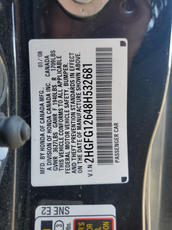 2HGFG12648H532681 2008 Honda Civic Lx