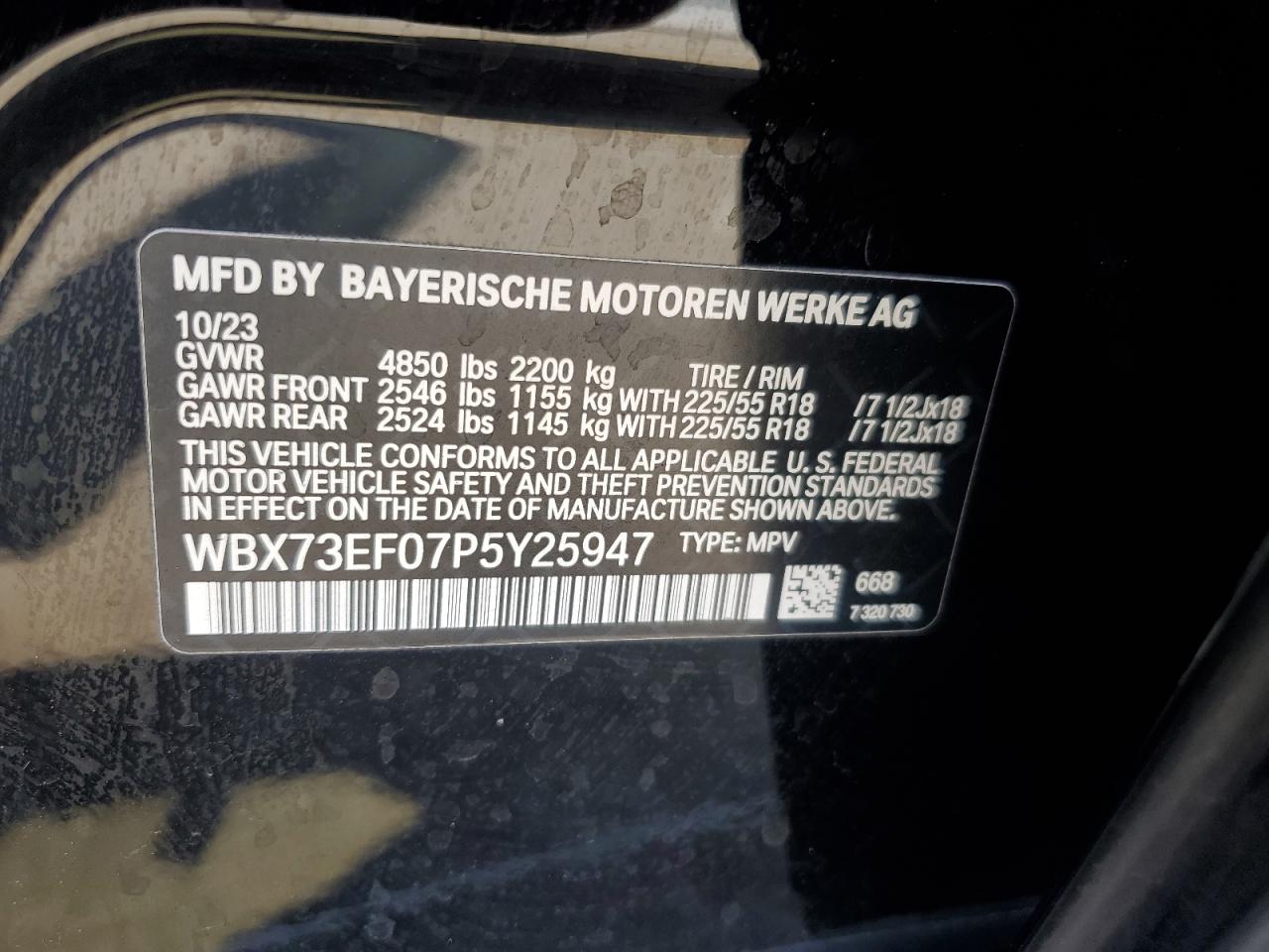 WBX73EF07P5Y25947 2023 BMW X1 xDrive28I