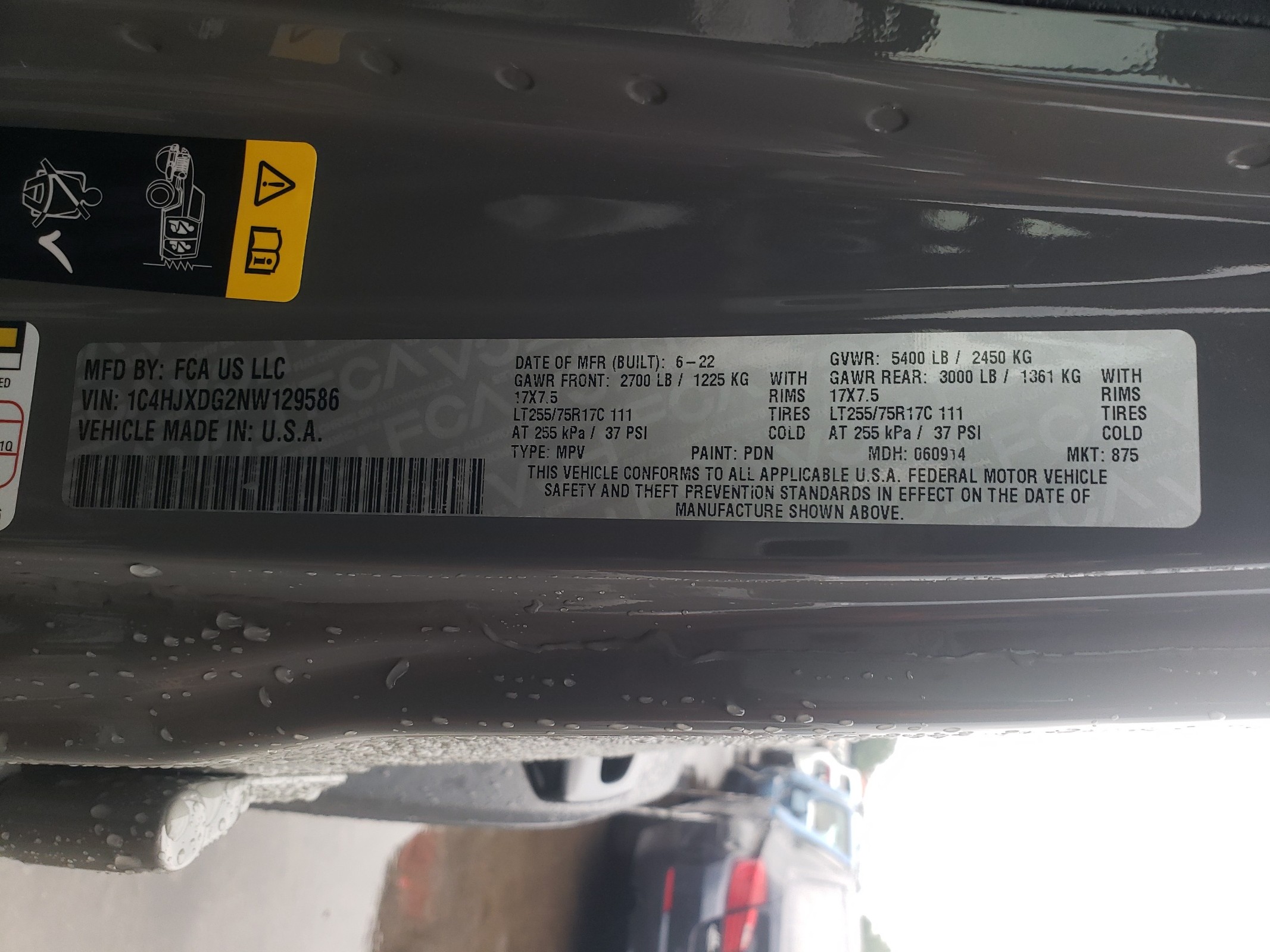 1C4HJXDG2NW129586 2022 Jeep Wrangler Unlimited Sport