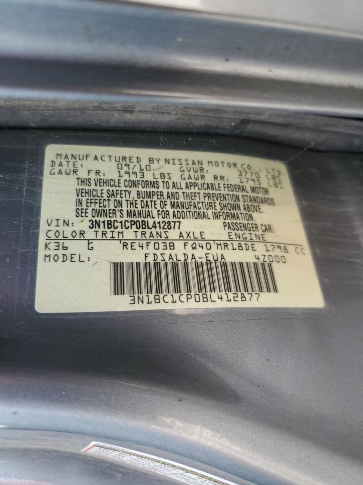 2011 Nissan Versa S VIN: 3N1BC1CP0BL412877 Lot: 65481754