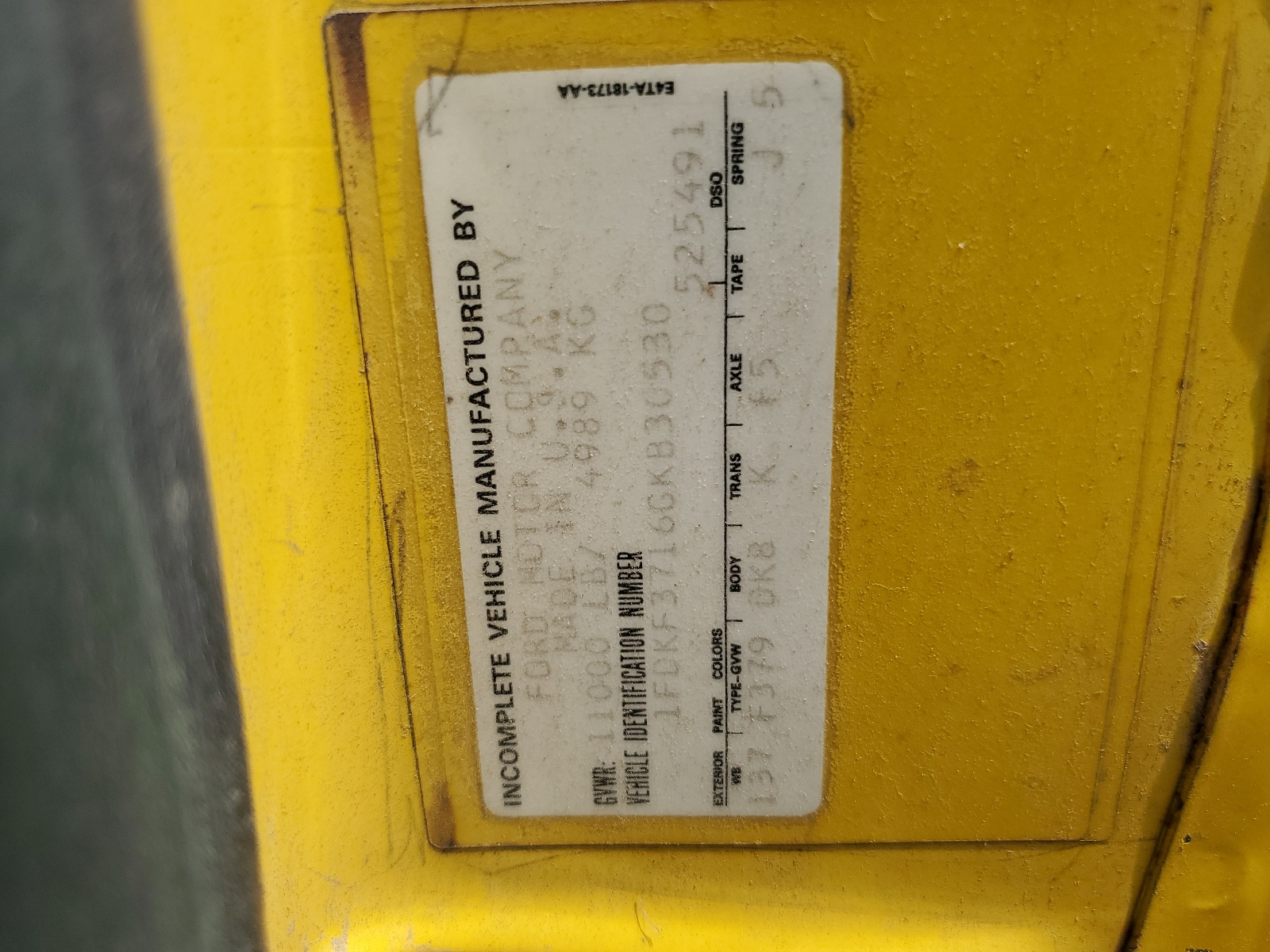 1FDKF3716GKB30530 1986 Ford F350