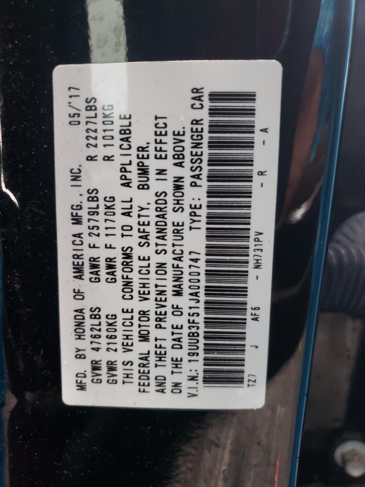 2018 Acura Tlx Tech VIN: 19UUB3F51JA000747 Lot: 66279284