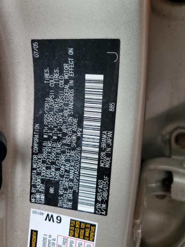 2005 Toyota Highlander Limited VIN: JTEEP21A550132016 Lot: 66572654