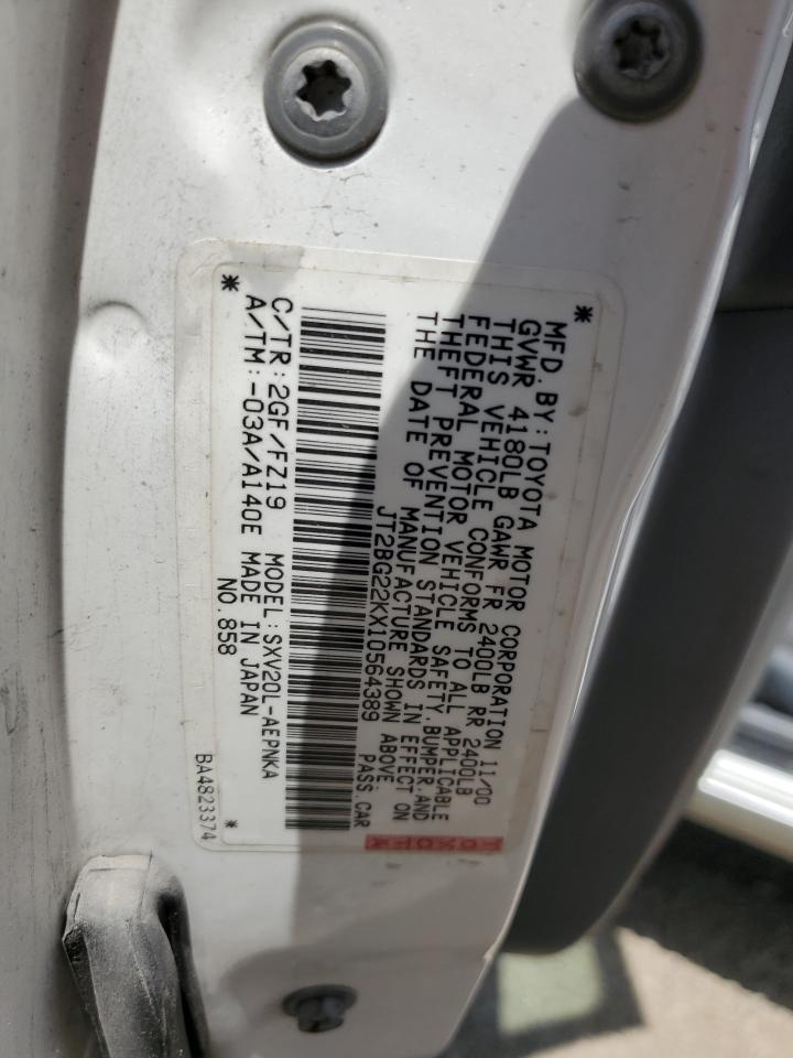 JT2BG22KX10564389 2001 Toyota Camry Ce