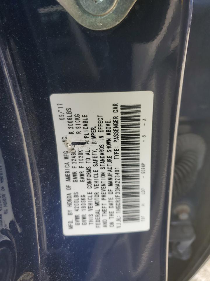 1HGCR2F33HA223401 2017 Honda Accord Lx