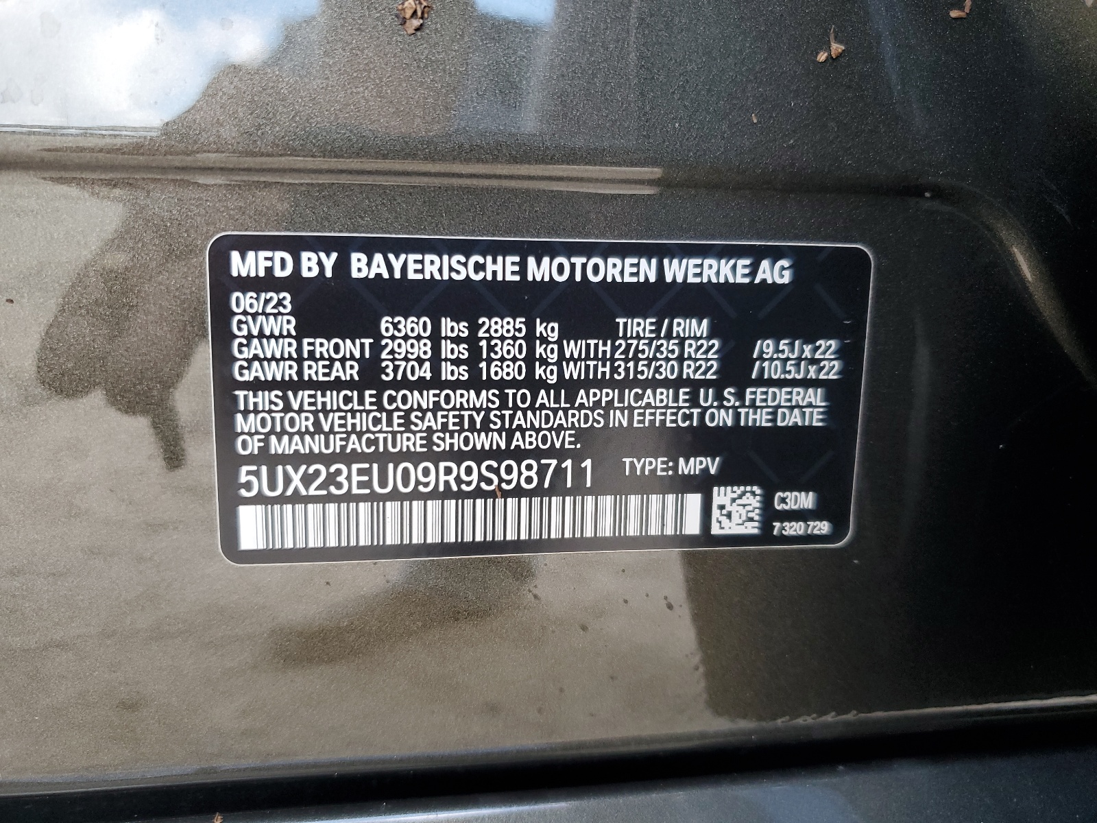 5UX23EU09R9S98711 2024 BMW X5 xDrive40I