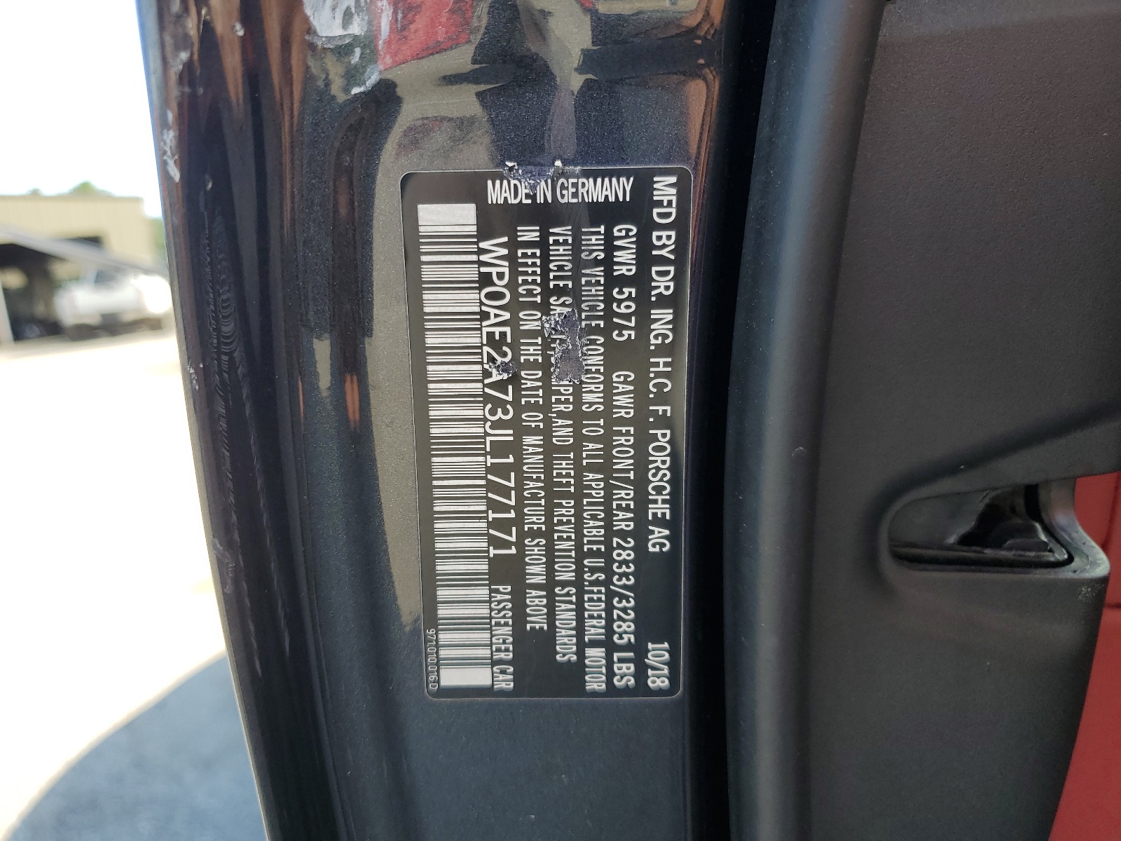 WP0AE2A73JL177171 2018 Porsche Panamera 4 E-Hybrid