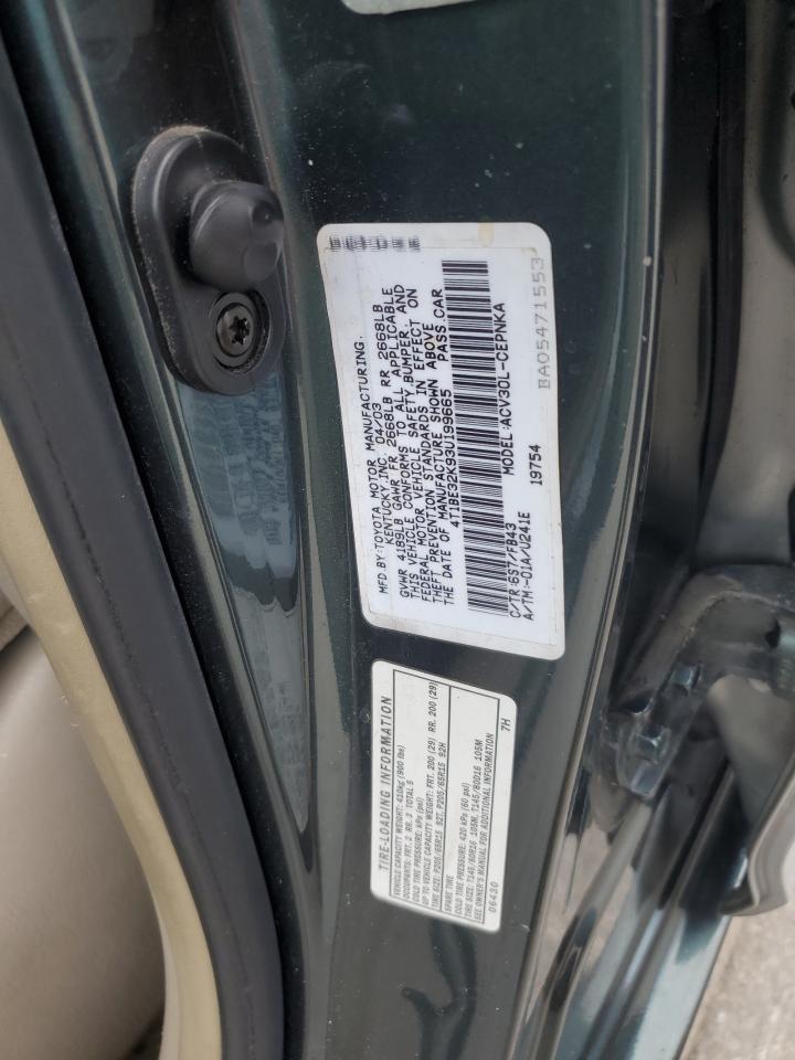 2003 Toyota Camry Le VIN: 4T1BE32K93U199665 Lot: 67721634