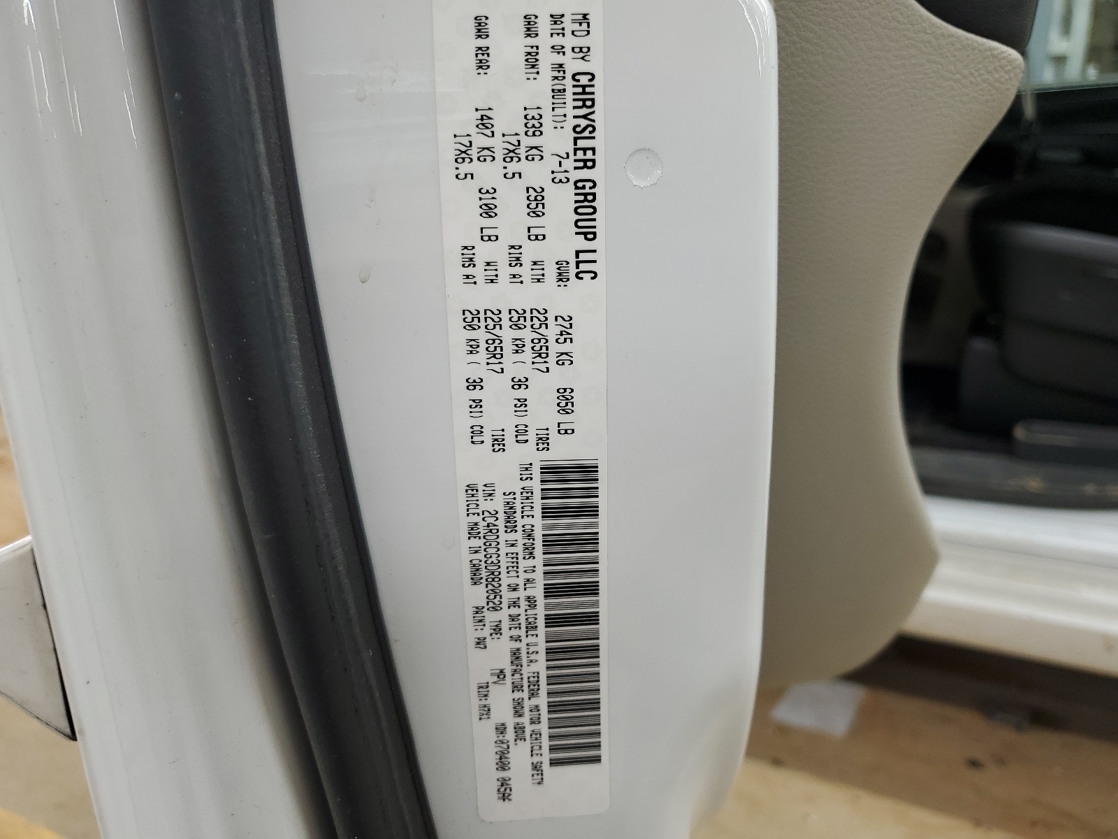 2C4RDGCG3DR820520 2013 Dodge Grand Caravan Sxt