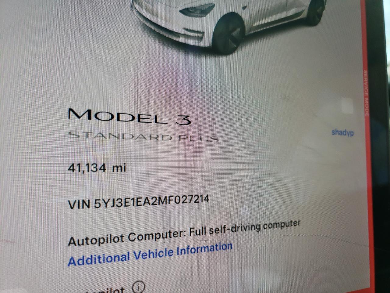 2021 Tesla Model 3 VIN: 5YJ3E1EA2MF027214 Lot: 65669834