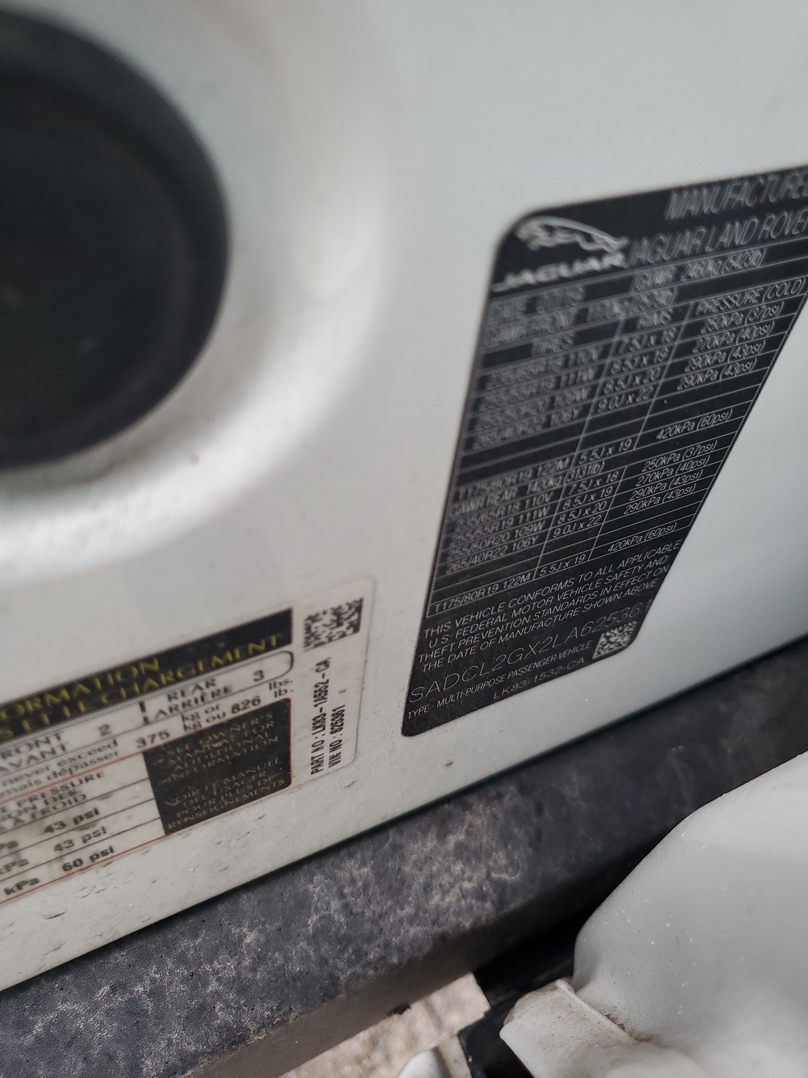 SADCL2GX2LA625361 2020 Jaguar F-Pace R - Sport