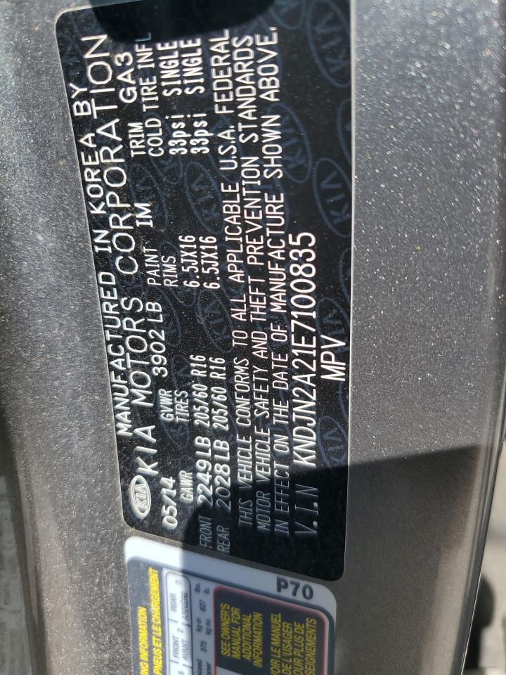 KNDJN2A21E7100835 2014 Kia Soul