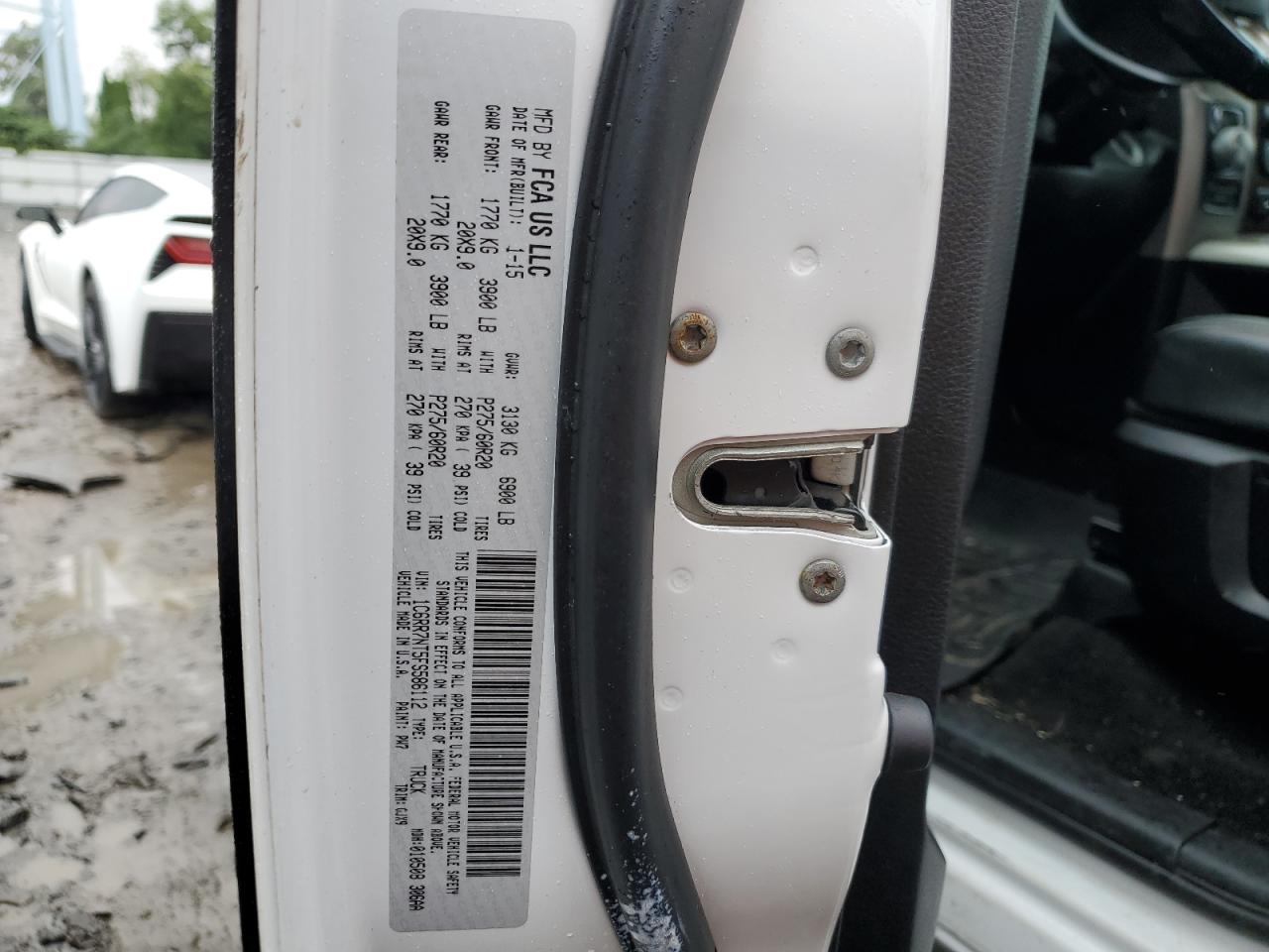 2015 Ram 1500 Laramie VIN: 1C6RR7NT5FS586112 Lot: 63849024