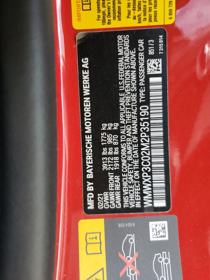 2021 Mini Cooper Se VIN: WMWXP3C02M2P35190 Lot: 66208904