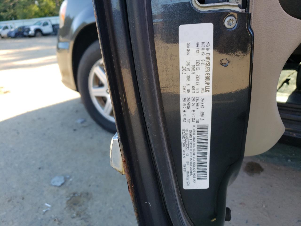 2011 Chrysler Town & Country Touring VIN: 2A4RR5DG6BR775231 Lot: 67086834