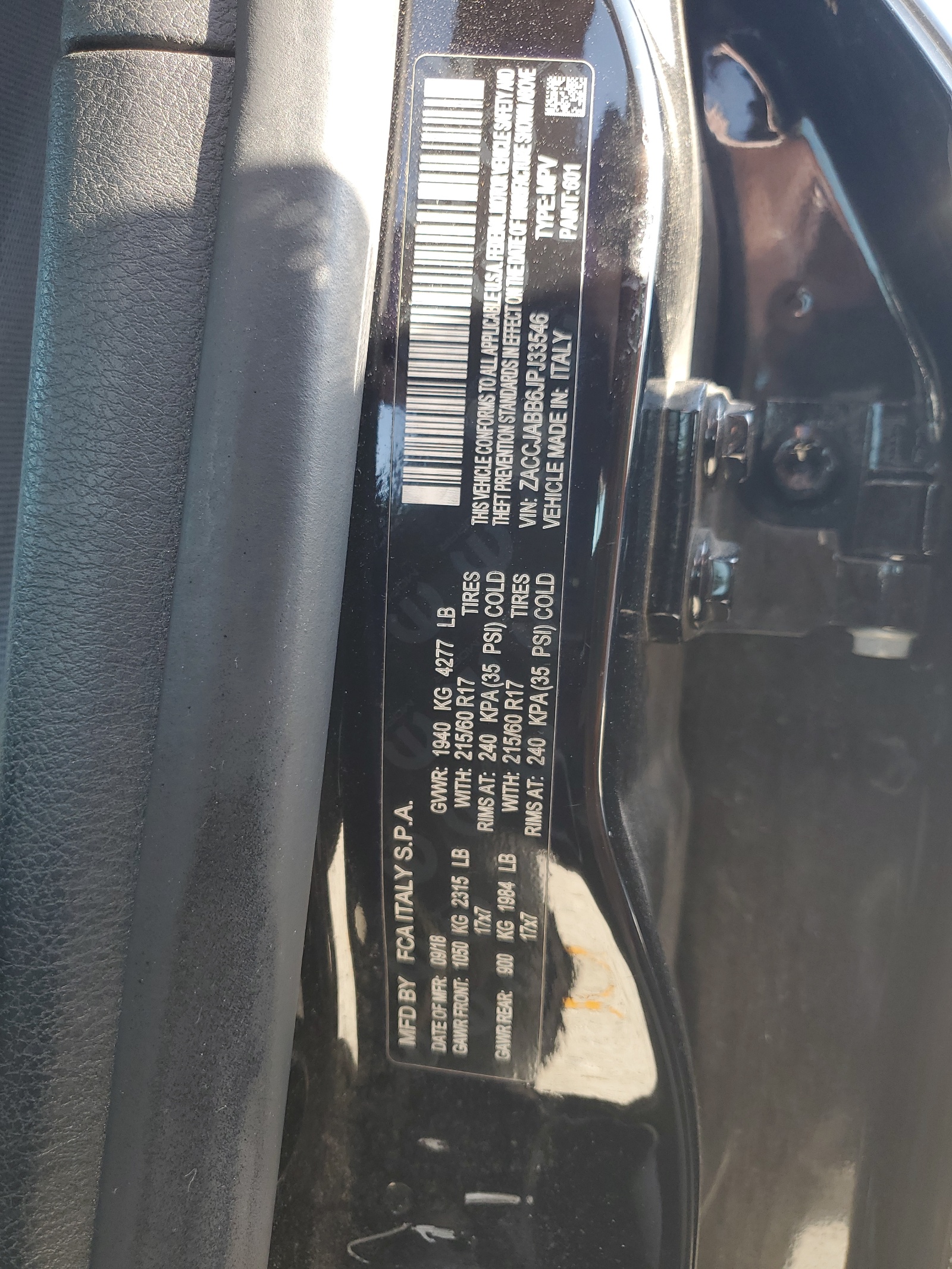 ZACCJABB6JPJ33546 2018 Jeep Renegade Latitude