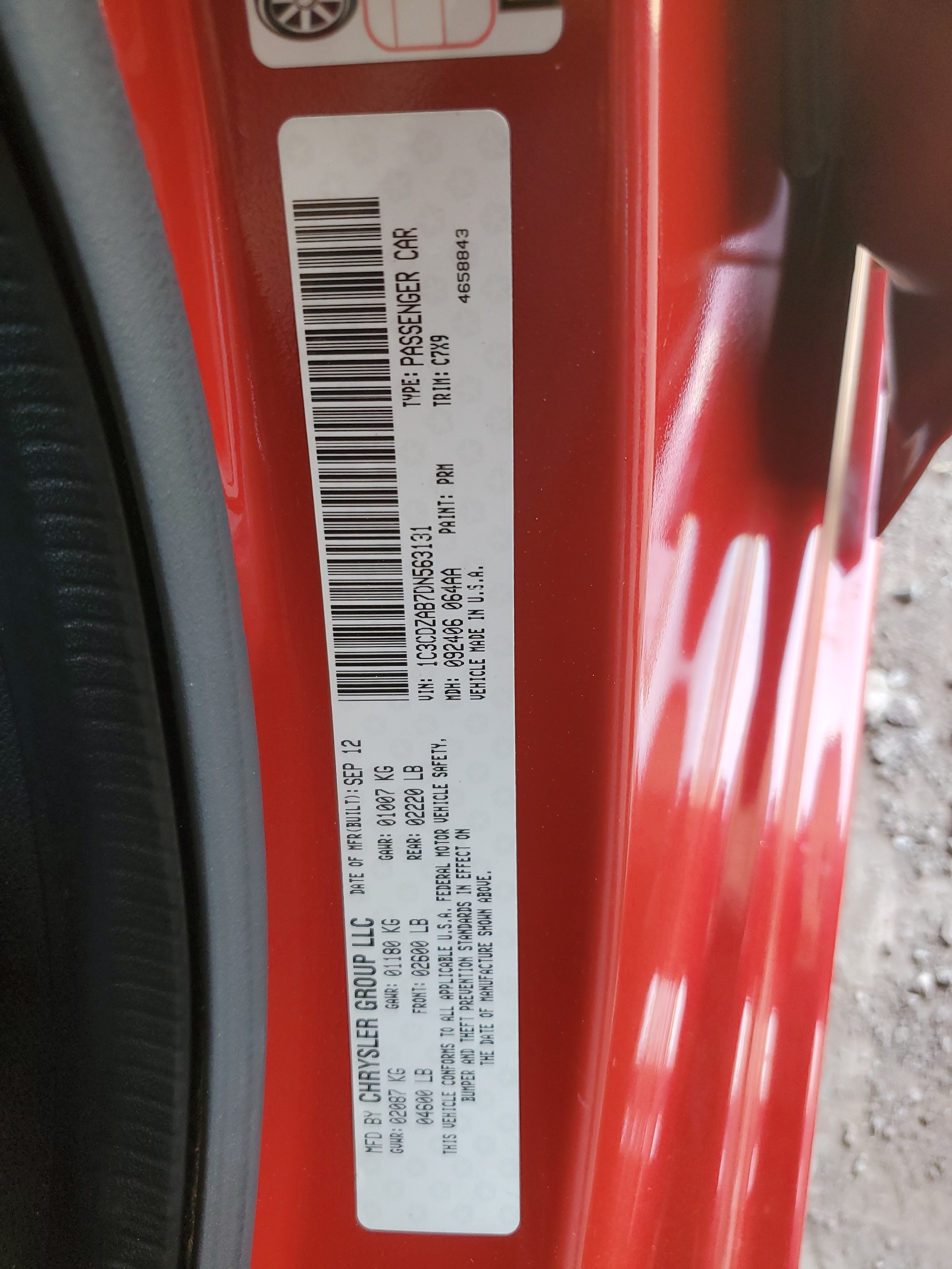 1C3CDZAB7DN563131 2013 Dodge Avenger Se