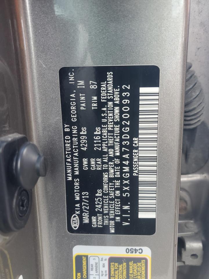 2013 Kia Optima Lx VIN: 5XXGM4A73DG200932 Lot: 68451754