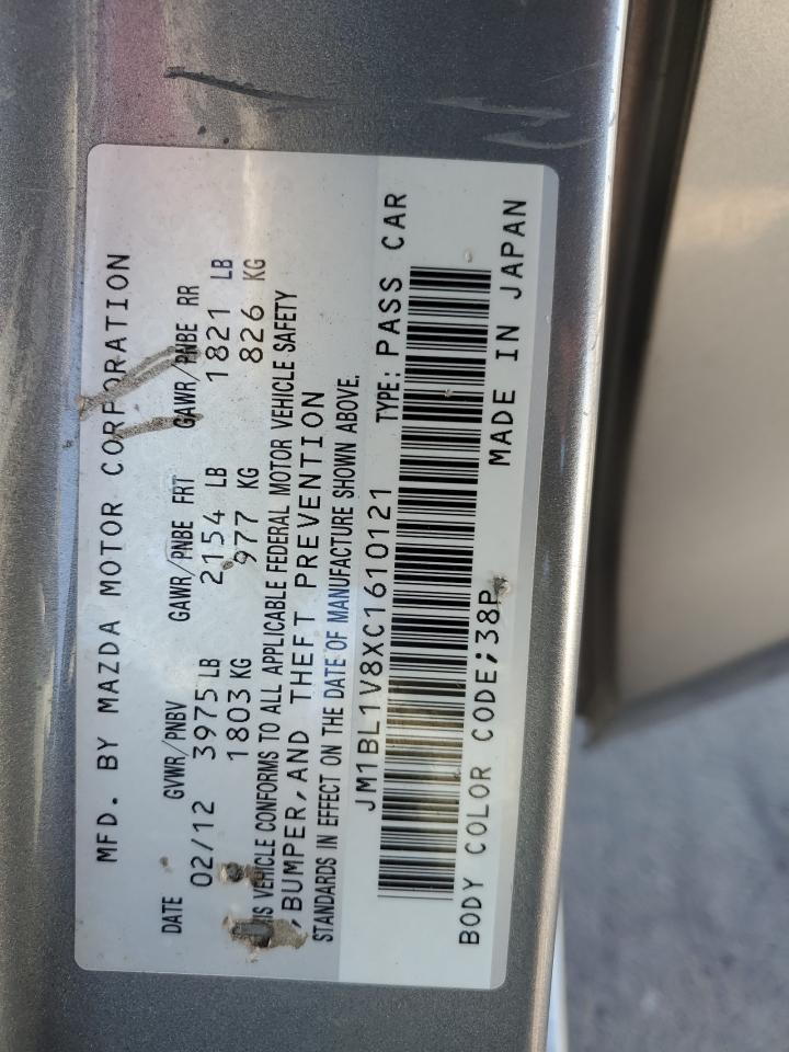 2012 Mazda 3 I VIN: JM1BL1V8XC1610121 Lot: 66851704