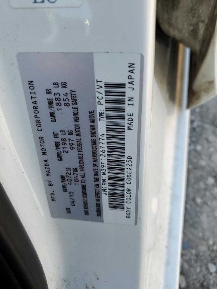 2015 Mazda 3 Grand Touring VIN: JM1BM1W39F1267774 Lot: 65609544