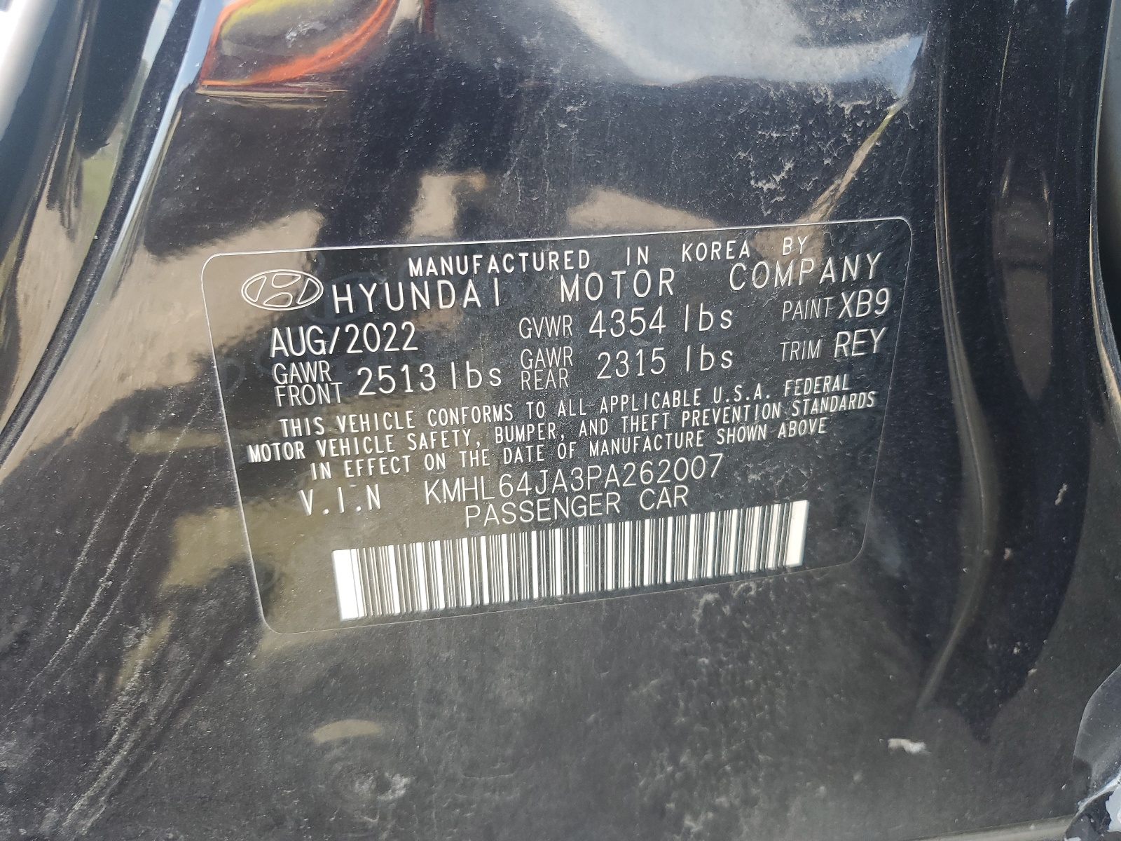 KMHL64JA3PA262007 2023 Hyundai Sonata Sel