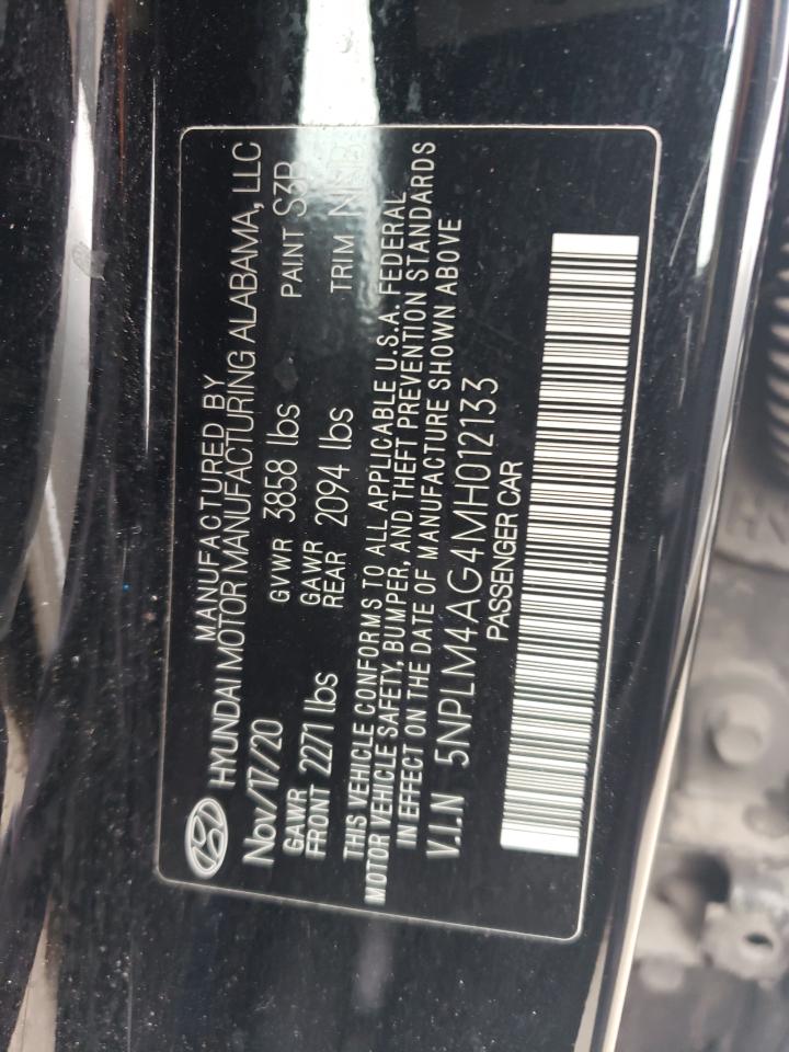 2021 Hyundai Elantra Sel VIN: 5NPLM4AG4MH012133 Lot: 66220834