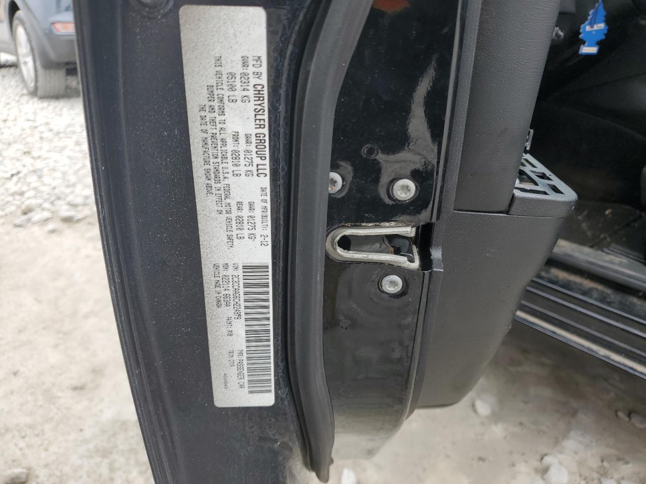 2012 Chrysler 300 VIN: 2C3CCAAG6CH224979 Lot: 66713964