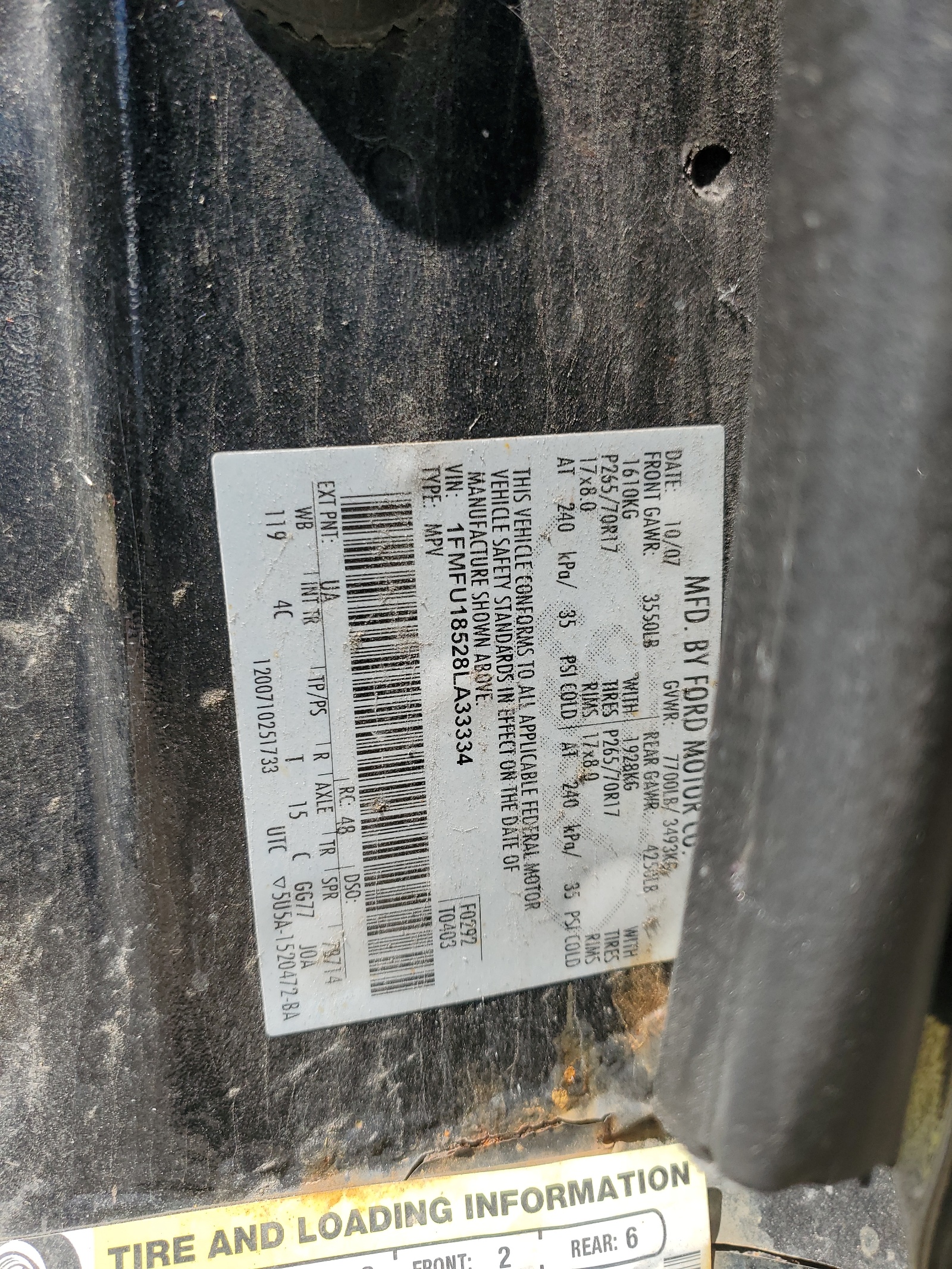 1FMFU18528LA33334 2008 Ford Expedition Eddie Bauer