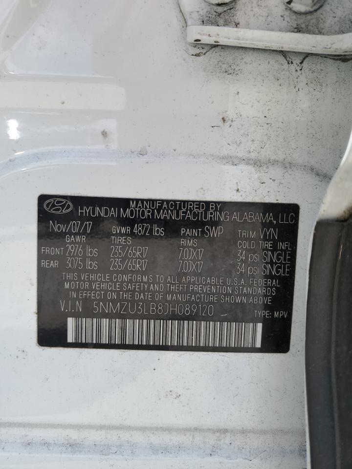 5NMZU3LB8JH089120 2018 Hyundai Santa Fe Sport