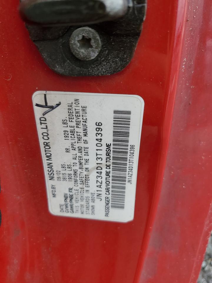 2003 Nissan 350Z Coupe VIN: JN1AZ34D13T104396 Lot: 66230824
