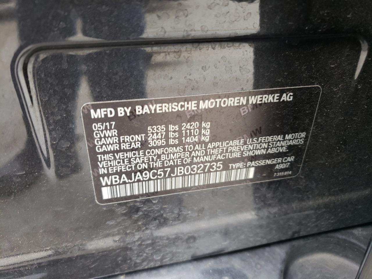 WBAJA9C57JB032735 2018 BMW 530E