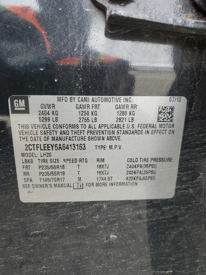 2010 GMC Terrain Sle VIN: 2CTFLEEY6A6413163 Lot: 67002044