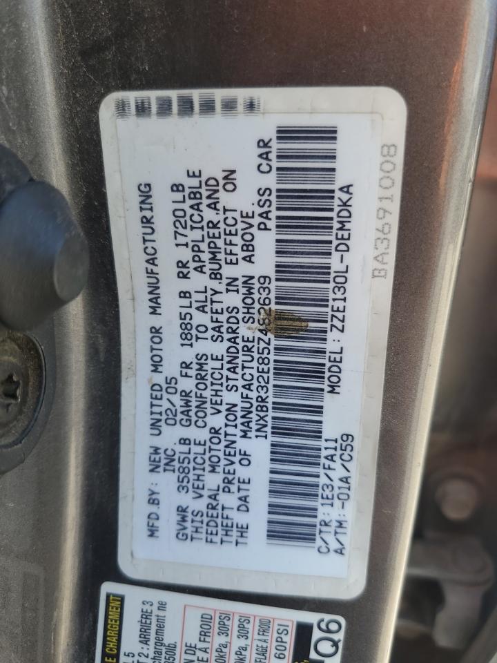 2005 Toyota Corolla Ce VIN: 1NXBR32E85Z482639 Lot: 66097924