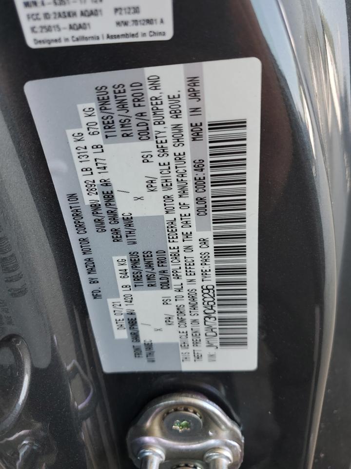 2021 Mazda Mx-5 Miata Grand Touring VIN: JM1NDAM73M0460296 Lot: 65905614