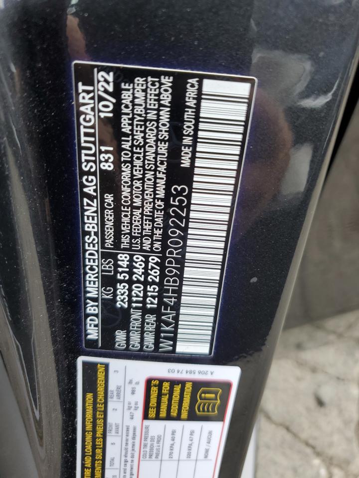 2023 Mercedes-Benz C 300 4Matic VIN: W1KAF4HB9PR092253 Lot: 67173224