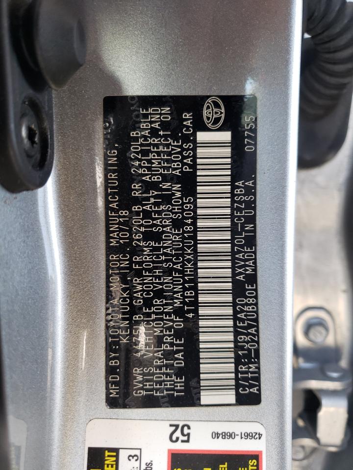 4T1B11HKXKU184095 2019 TOYOTA CAMRY - Image 14