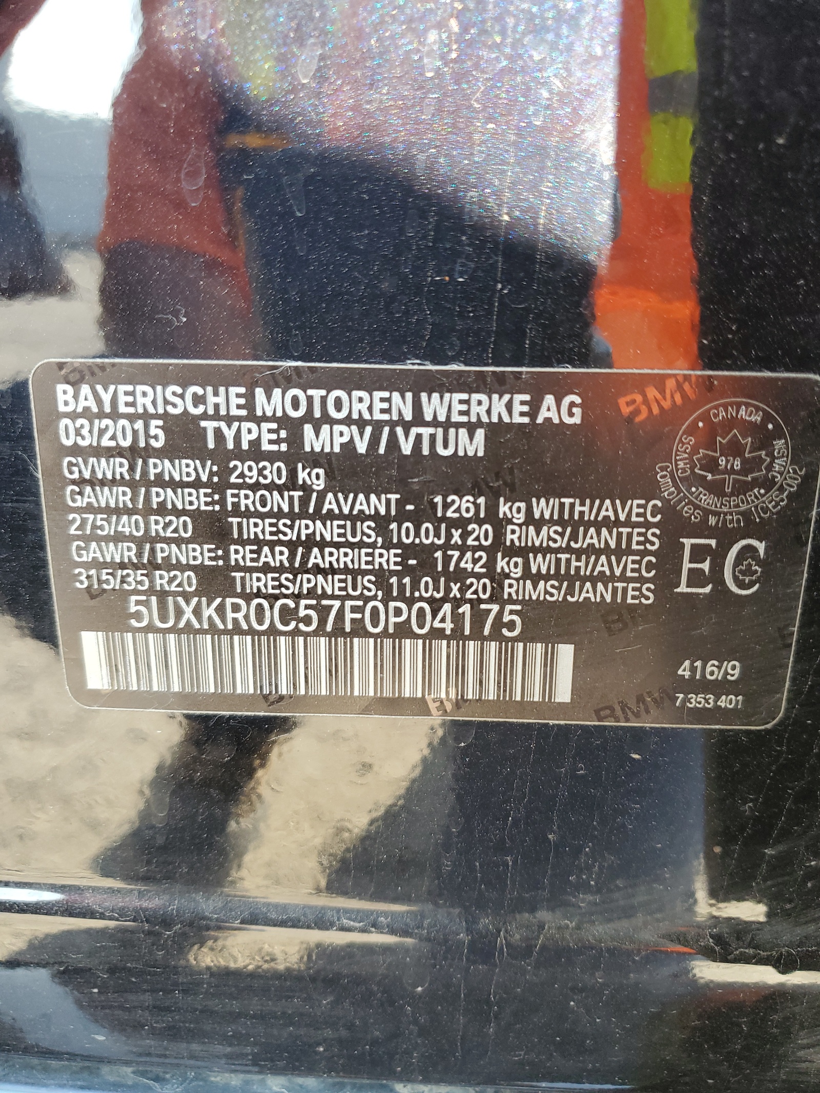 5UXKR0C57F0P04175 2015 BMW X5 xDrive35I