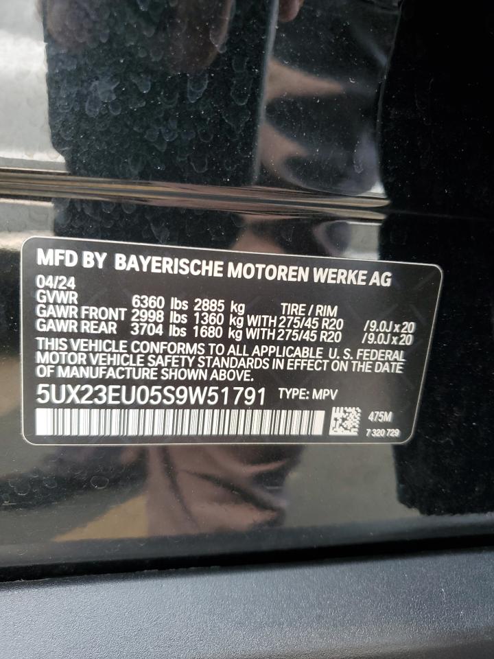 VIN 5UX23EU05S9W51791 2025 BMW X5 no.12