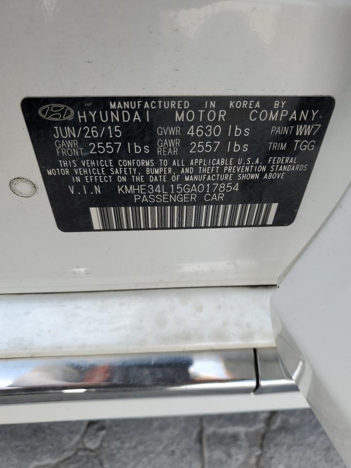 2016 Hyundai Sonata Hybrid VIN: KMHE34L15GA017854 Lot: 66982074