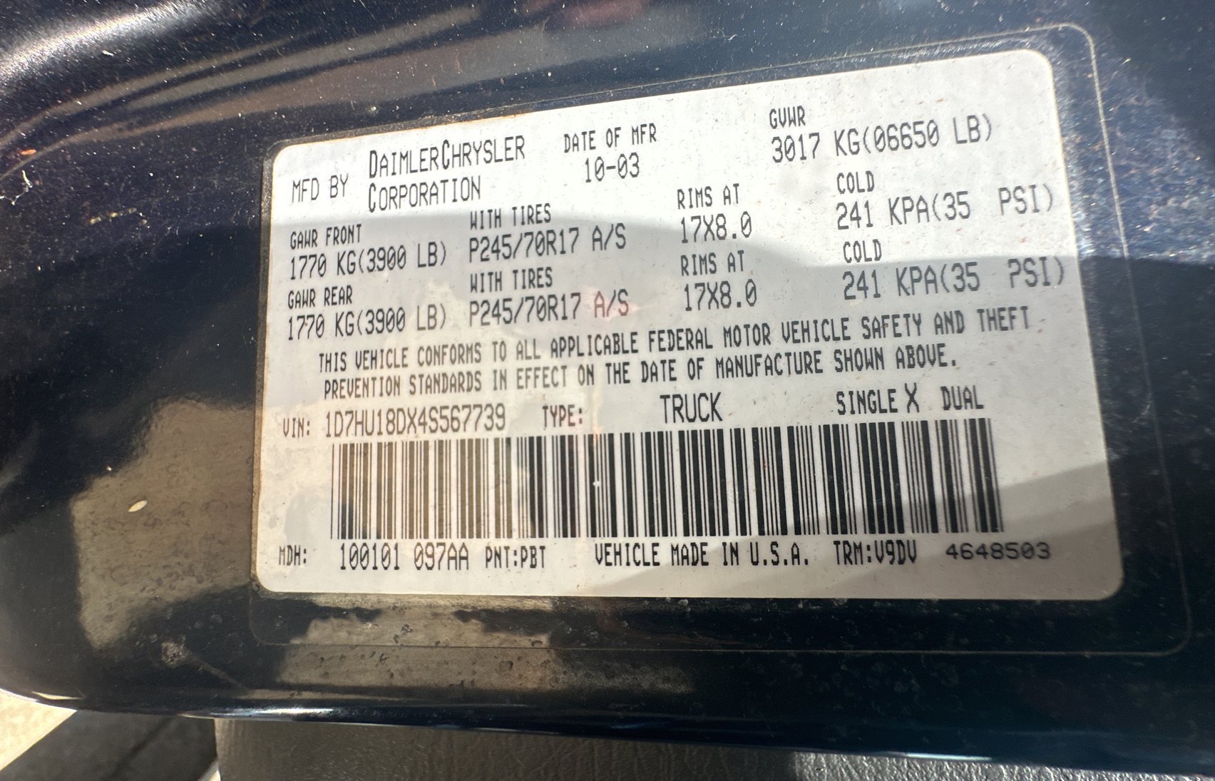 1D7HU18DX4S567739 2004 Dodge Ram 1500 St