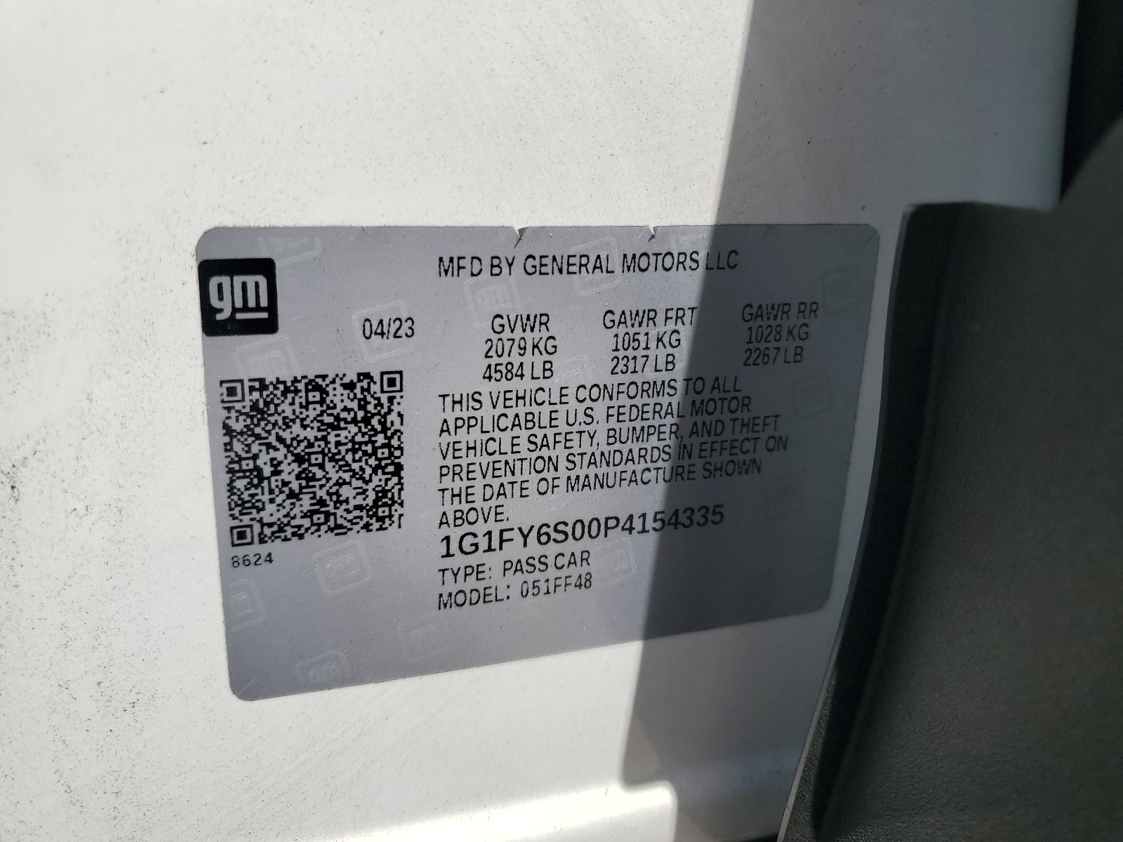 1G1FY6S00P4154335 2023 Chevrolet Bolt Euv Lt