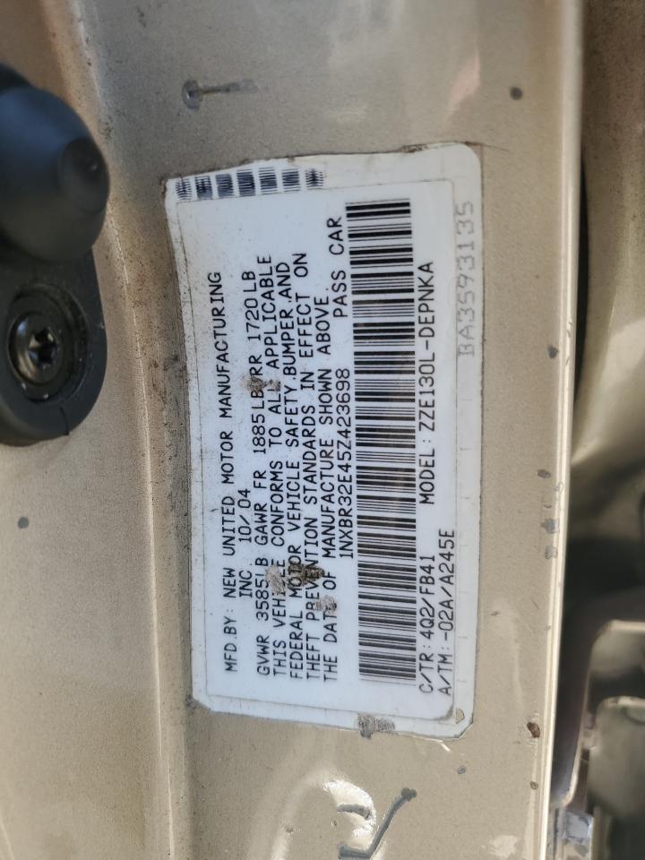 2005 Toyota Corolla Ce VIN: 1NXBR32E45Z423698 Lot: 65497254