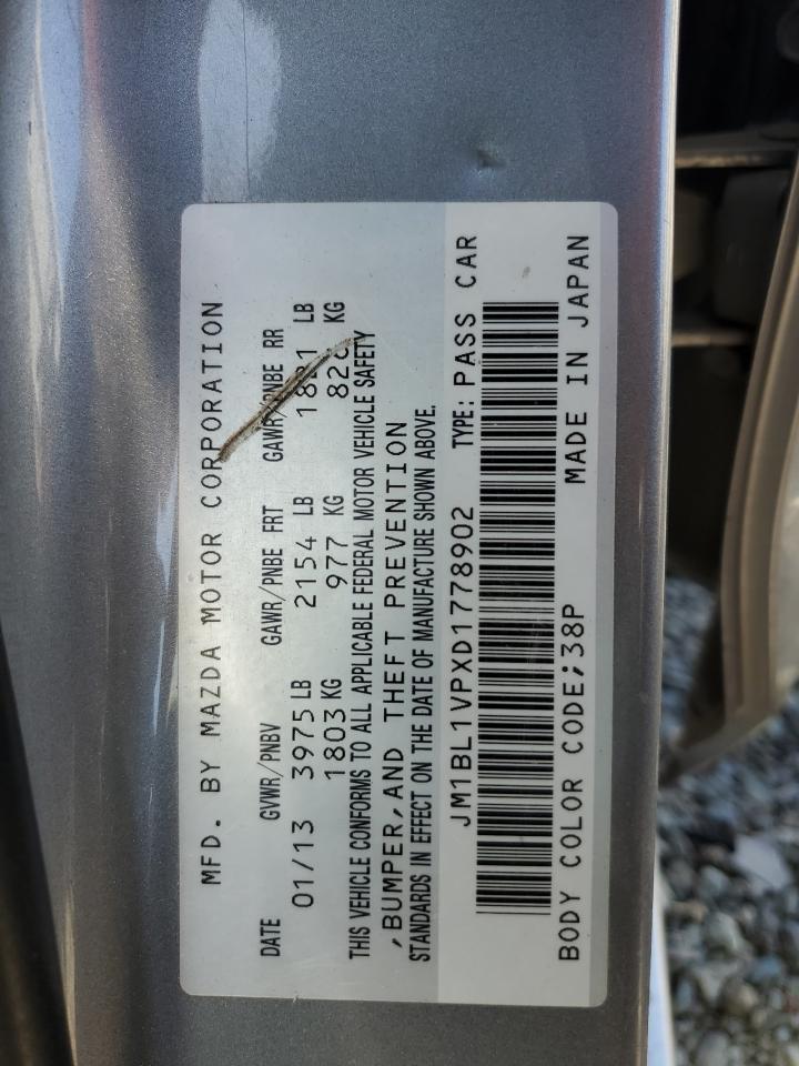 2013 Mazda 3 I VIN: JM1BL1VPXD1778902 Lot: 67754294
